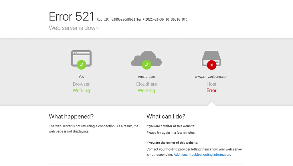 Please help - Error 521 - Bootstrap Studio Help - Bootstrap Studio Forum