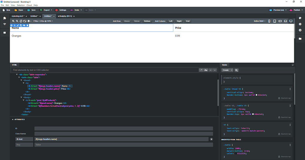 bootstrap studio linking pages