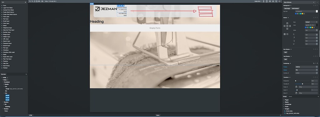 Need help on positioning elements - Webdesign Help - Bootstrap Studio Forum
