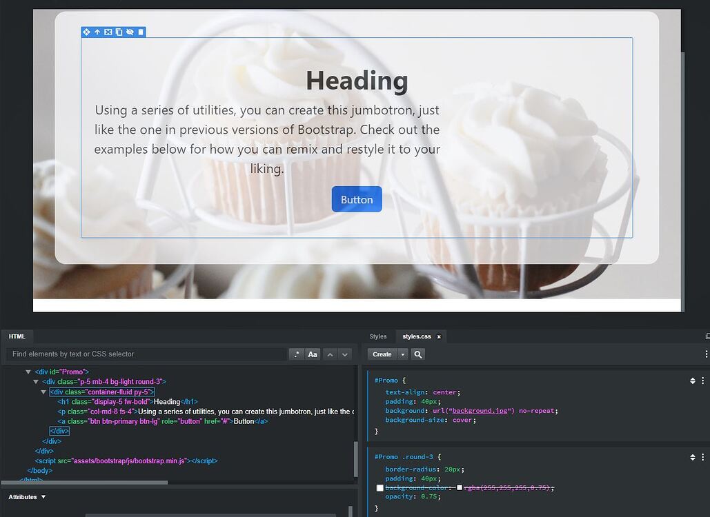 Cant align paragraph inside container - Bootstrap Studio Help ...