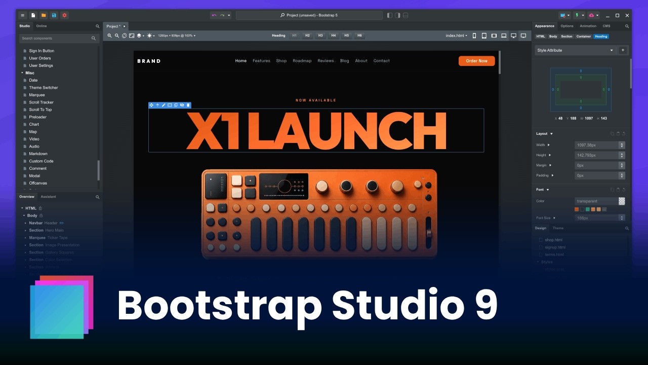 Version 9.0 is here! - Announcements - Bootstrap Studio Forum